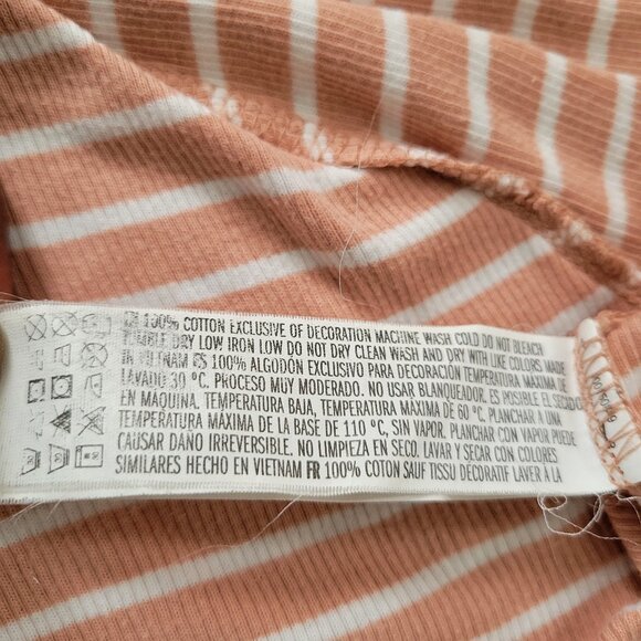 Forever 21 Blush and White Striped T-Shirt Dress Size US S - Picture 5 of 7